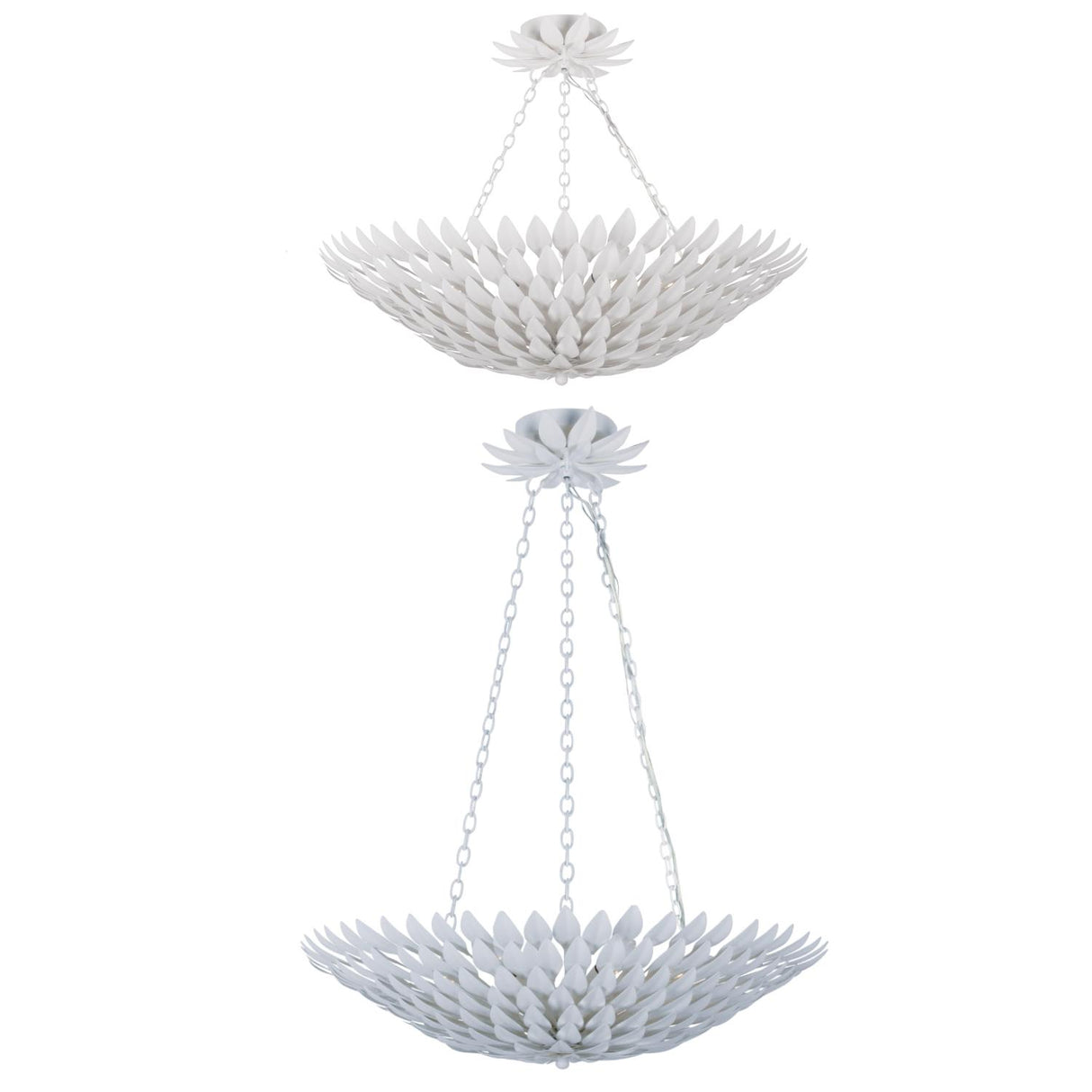 Crystorama Broche 24.5'' Matte White Chandelier