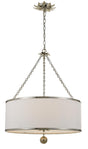Crystorama Broche 24'' Antique Silver Chandelier