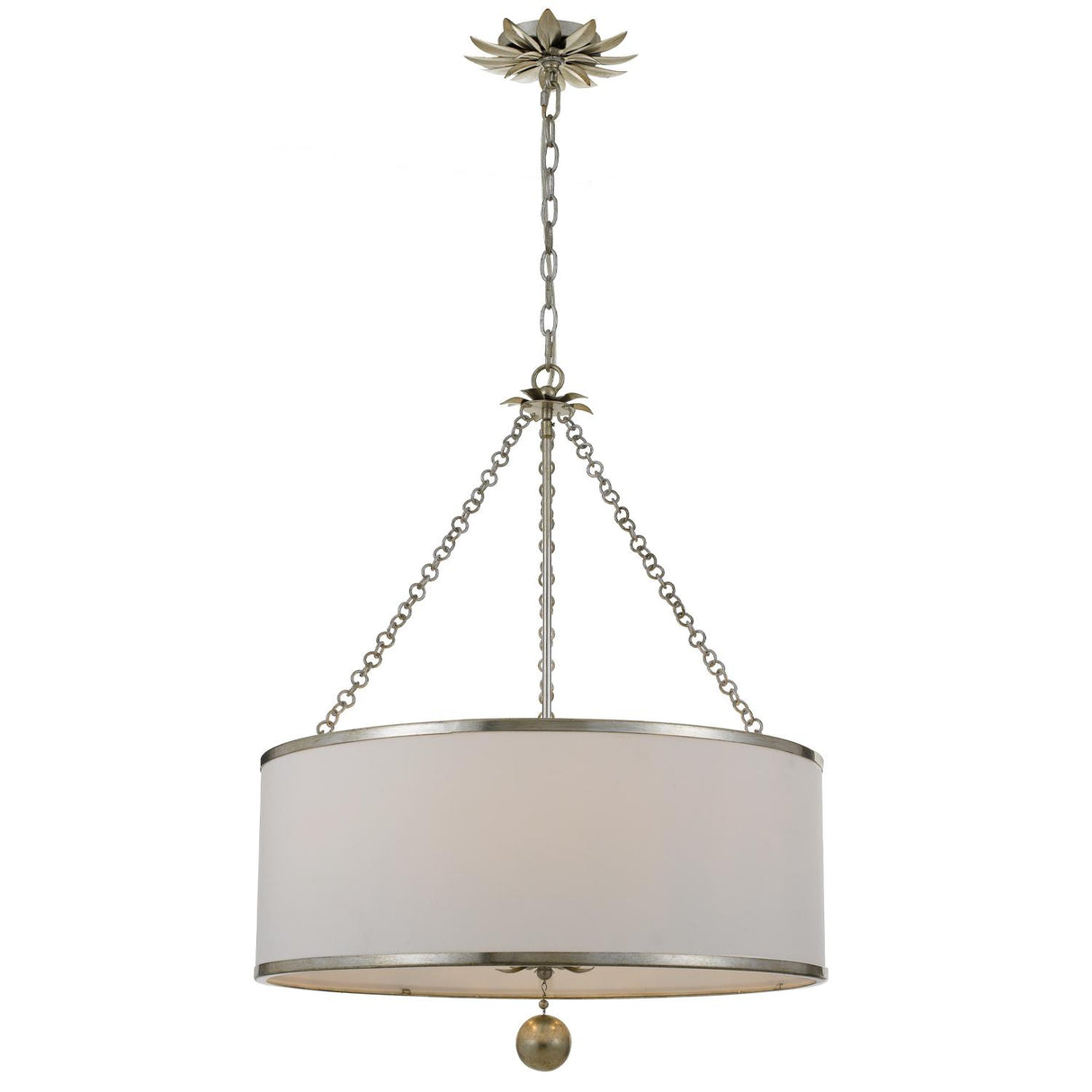 Crystorama Broche 24'' Antique Silver Chandelier