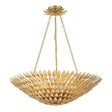 Crystorama Broche 30'' Antique Gold Chandelier