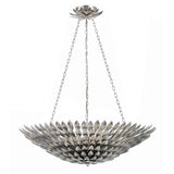 Crystorama Broche 30'' Antique Silver Chandelier