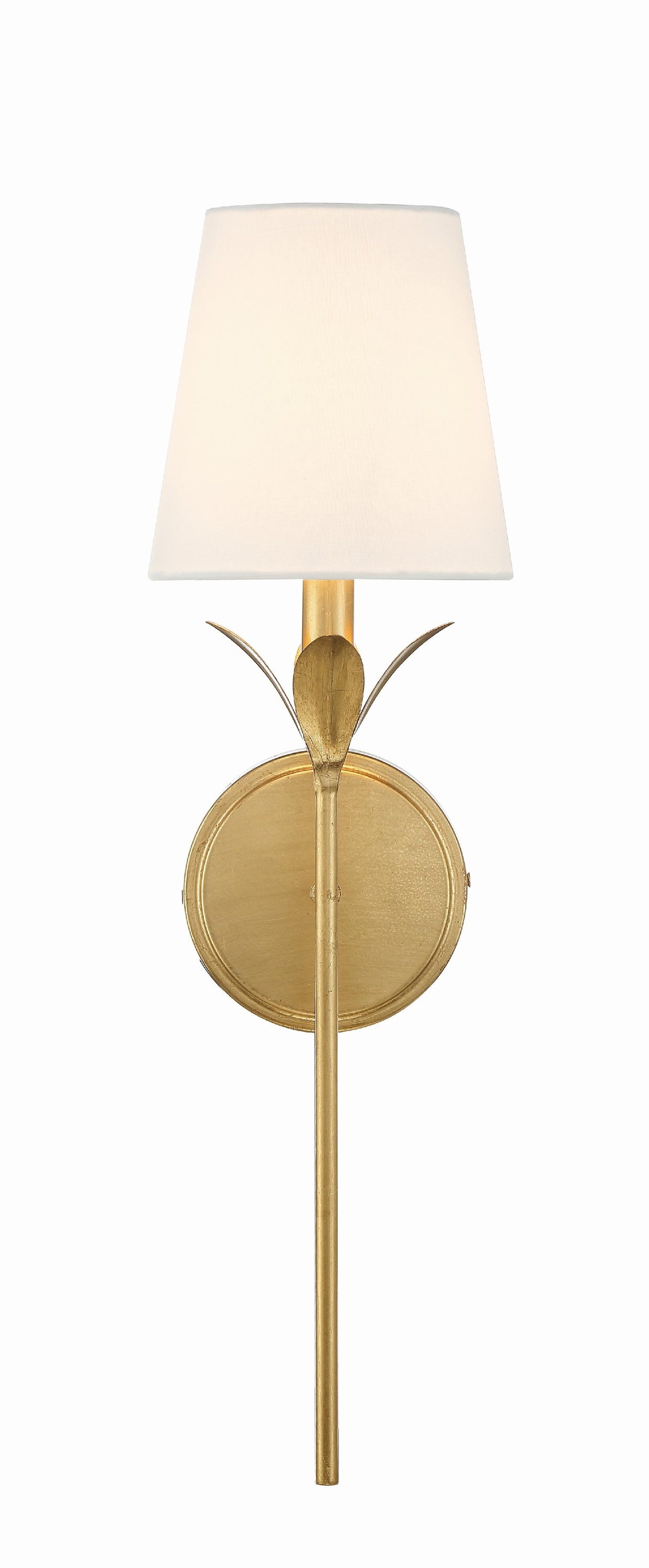 Crystorama Broche 6'' Antique Gold Sconce