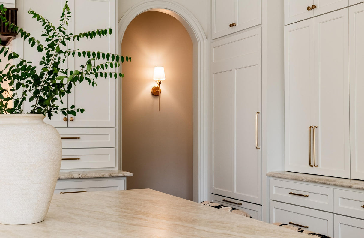 Crystorama Broche 6'' Antique Gold Sconce