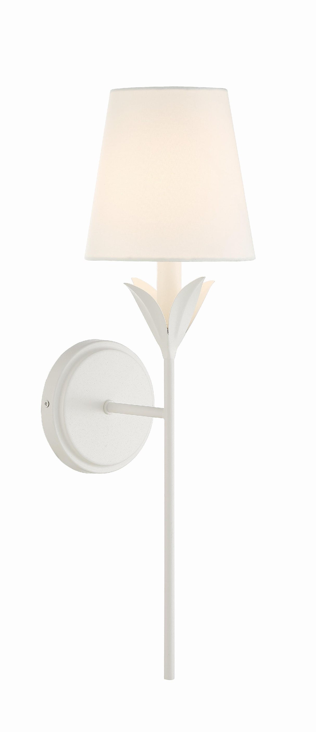 Crystorama Broche 6'' Matte White Sconce