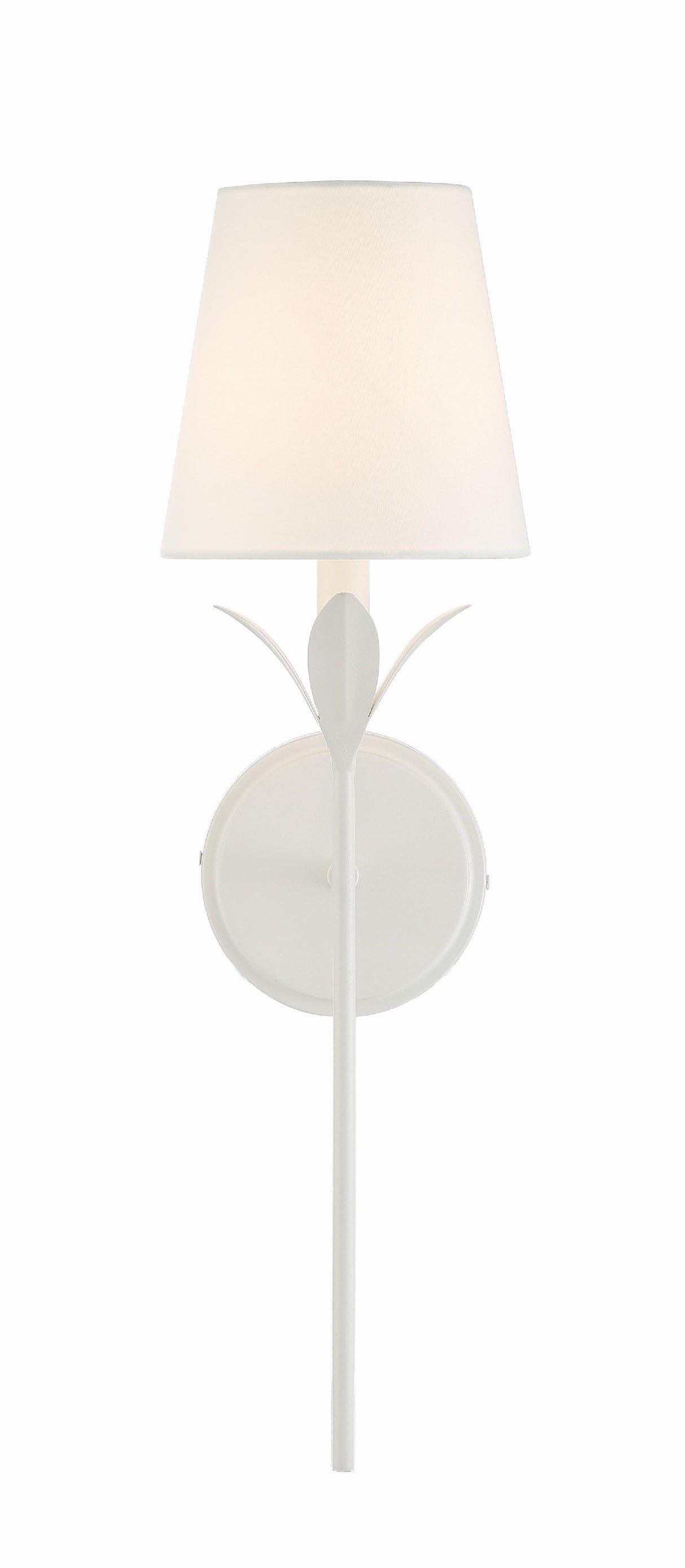 Crystorama Broche 6'' Matte White Sconce