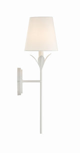 Crystorama Broche 6'' Matte White Sconce