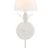 Crystorama Broche 6'' Matte White Sconce