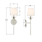 Crystorama Broche 6'' Antique Silver Sconce