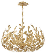 Crystorama Broche 27'' Antique Gold Chandelier