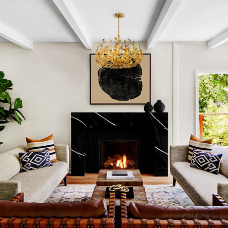 Crystorama Broche 27'' Antique Gold Chandelier