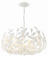 Crystorama Broche 27'' Matte White Chandelier
