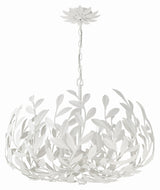 Crystorama Broche 27'' Matte White Chandelier