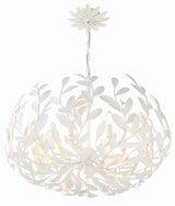 Crystorama Broche 27'' Matte White Chandelier