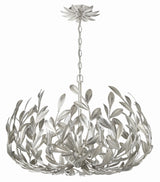 Crystorama Broche 27'' Antique Silver Chandelier