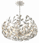 Crystorama Broche 27'' Antique Silver Chandelier
