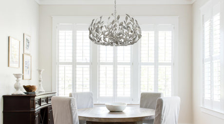 Crystorama Broche 27'' Antique Silver Chandelier