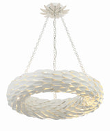 Crystorama Broche 24'' Matte White Chandelier