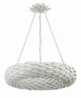 Crystorama Broche 24'' Matte White Chandelier