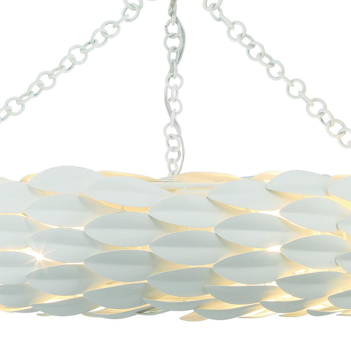 Crystorama Broche 24'' Matte White Semi Flush Mount