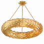 Crystorama Broche 33.5'' Antique Gold Chandelier