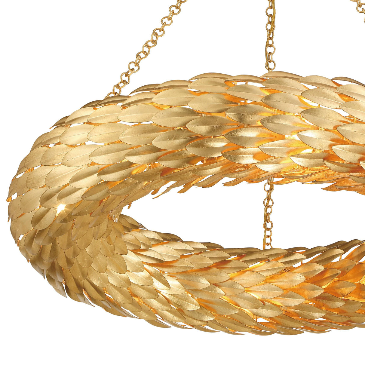 Crystorama Broche 33.5'' Antique Gold Chandelier