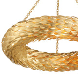 Crystorama Broche 33.5'' Antique Gold Chandelier