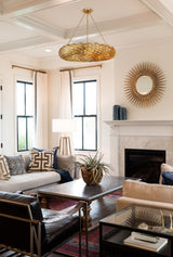 Crystorama Broche 33.5'' Antique Gold Chandelier