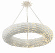 Crystorama Broche 33.5'' Matte White Chandelier
