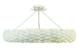 Crystorama Broche 33.5'' Matte White Semi Flush Mount