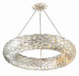 Crystorama Broche 33.5'' Antique Silver Chandelier