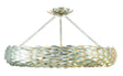 Crystorama Broche 33.5'' Antique Silver Semi Flush Mount