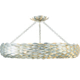 Crystorama Broche 33.5'' Antique Silver Semi Flush Mount