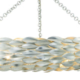 Crystorama Broche 33.5'' Antique Silver Semi Flush Mount