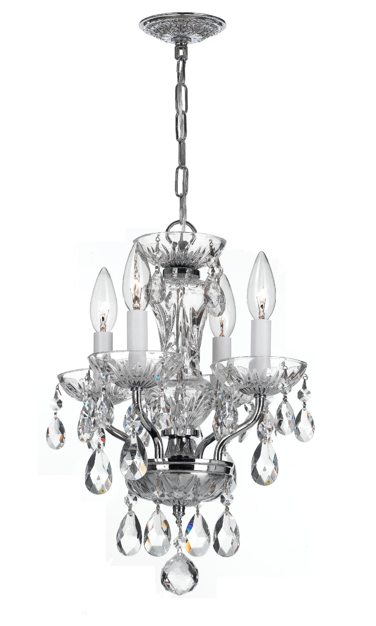 Crystorama Welton 11'' Italian Crystal Polished Chrome Chandelier