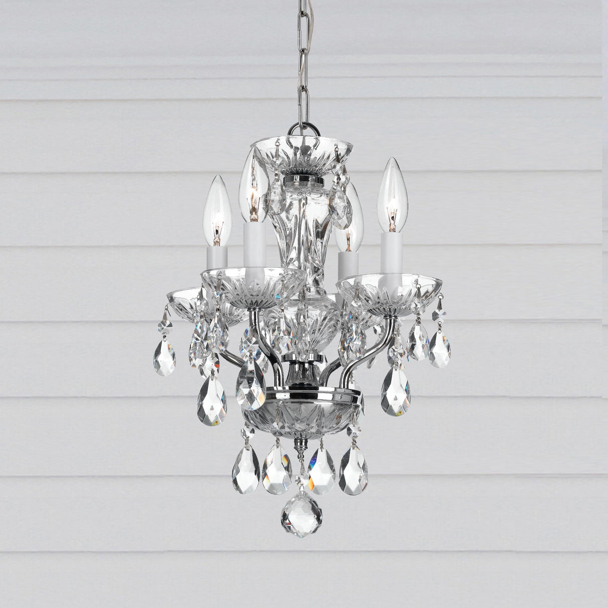 Crystorama Welton 11'' Italian Crystal Polished Chrome Chandelier