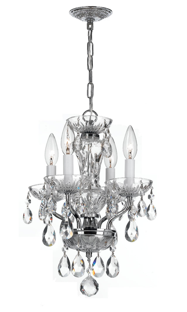 Crystorama Welton 11'' Hand Cut Crystal Polished Chrome Chandelier