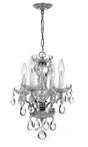 Crystorama Welton 11'' Hand Cut Crystal Polished Chrome Chandelier