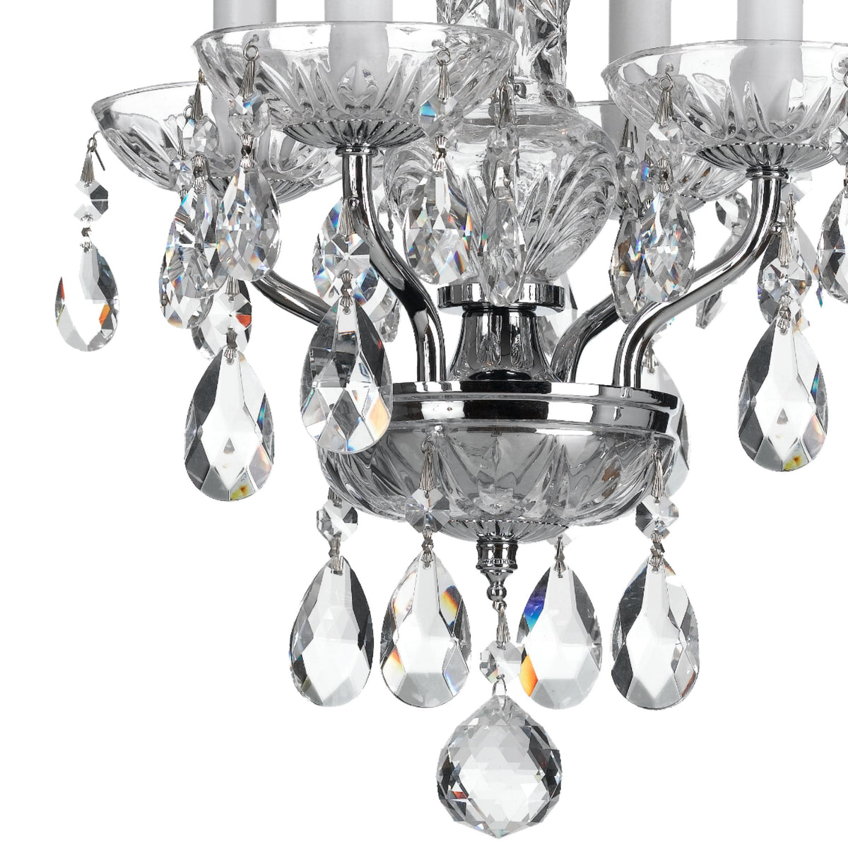 Crystorama Welton 11'' Hand Cut Crystal Polished Chrome Chandelier