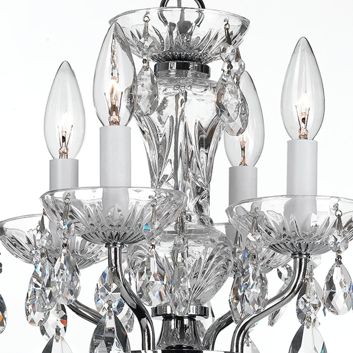 Crystorama Welton 11'' Hand Cut Crystal Polished Chrome Chandelier