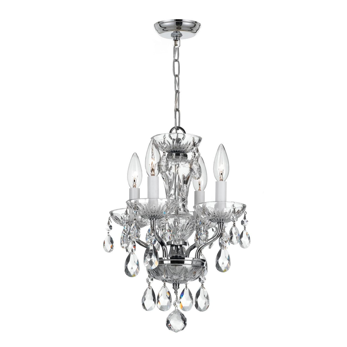 Crystorama Welton 11'' Swarovski Spectra Crystal Polished Chrome Chandelier