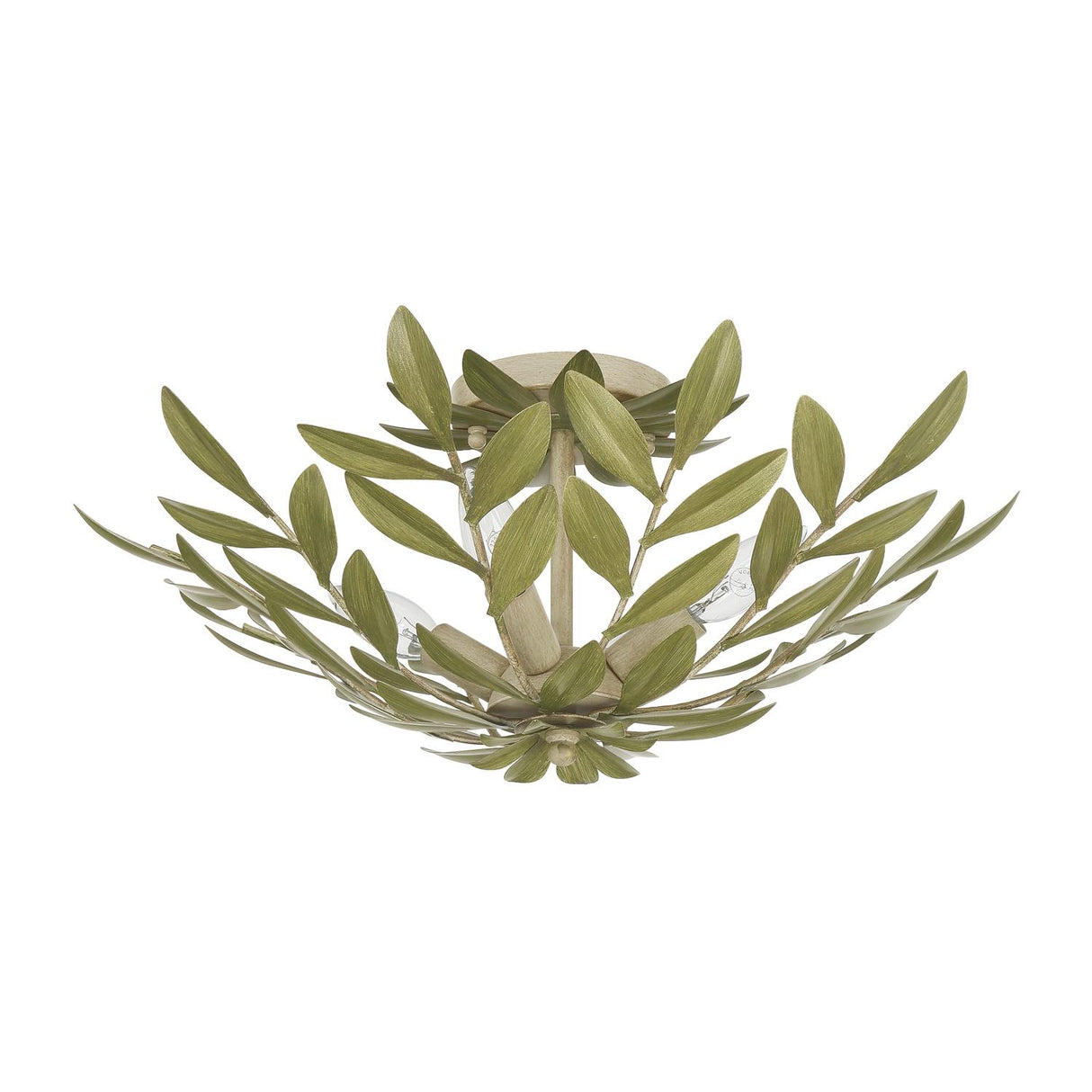 Crystorama Broche 20.75'' Champagne Green Tea Semi Flush Mount