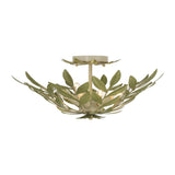 Crystorama Broche 20.75'' Champagne Green Tea Semi Flush Mount