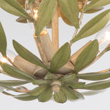 Crystorama Broche 20.75'' Champagne Green Tea Semi Flush Mount