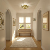 Crystorama Broche 20.75'' Champagne Green Tea Semi Flush Mount