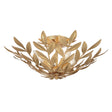 Crystorama Broche 20.75'' Antique Gold Semi Flush Mount