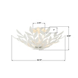 Crystorama Broche 20.75'' Matte White Semi Flush Mount
