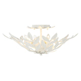 Crystorama Broche 20.75'' Matte White Semi Flush Mount