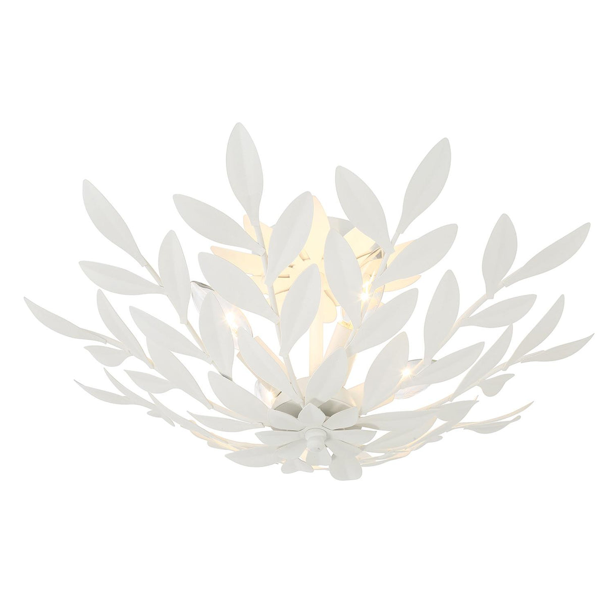 Crystorama Broche 20.75'' Matte White Semi Flush Mount