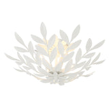 Crystorama Broche 20.75'' Matte White Semi Flush Mount