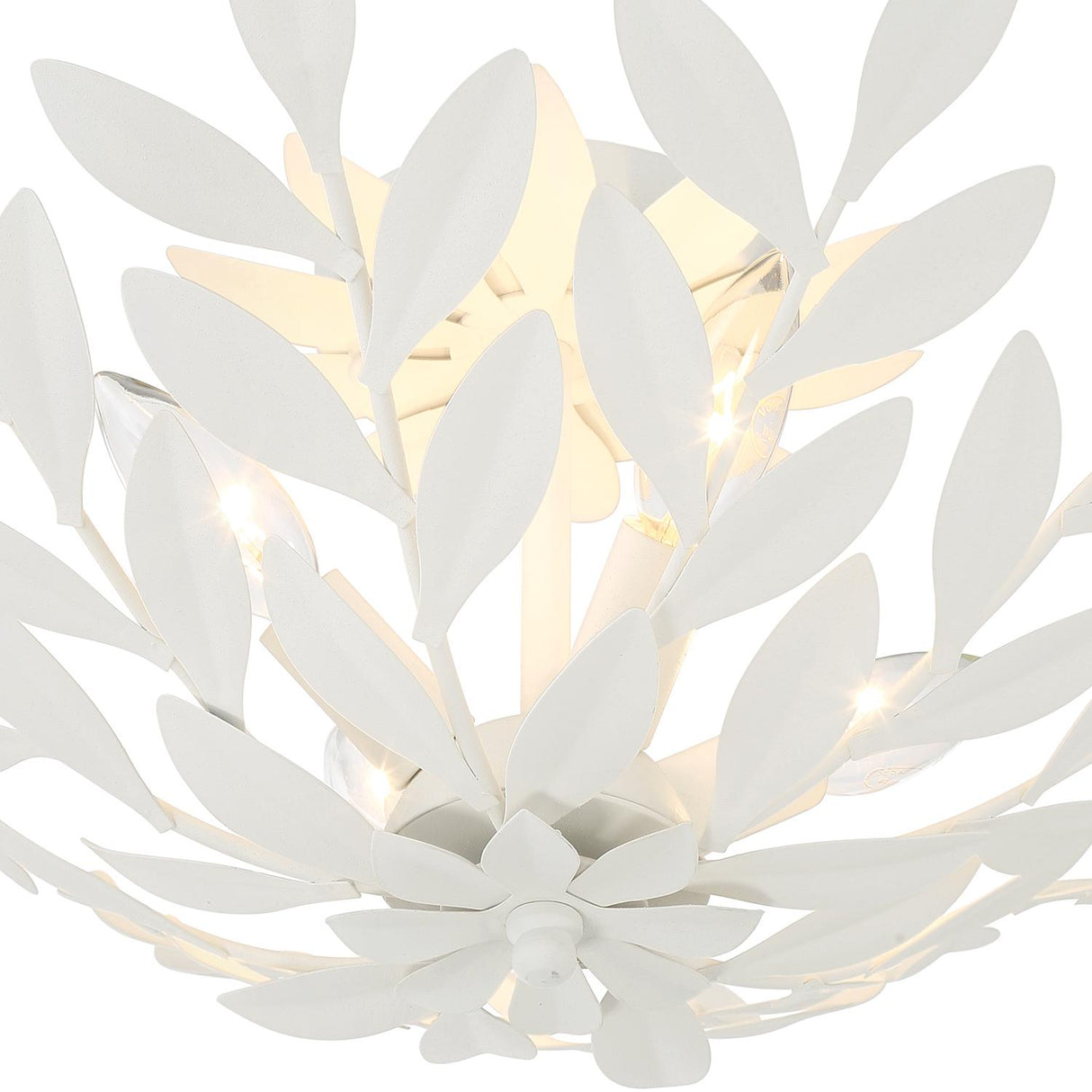 Crystorama Broche 20.75'' Matte White Semi Flush Mount